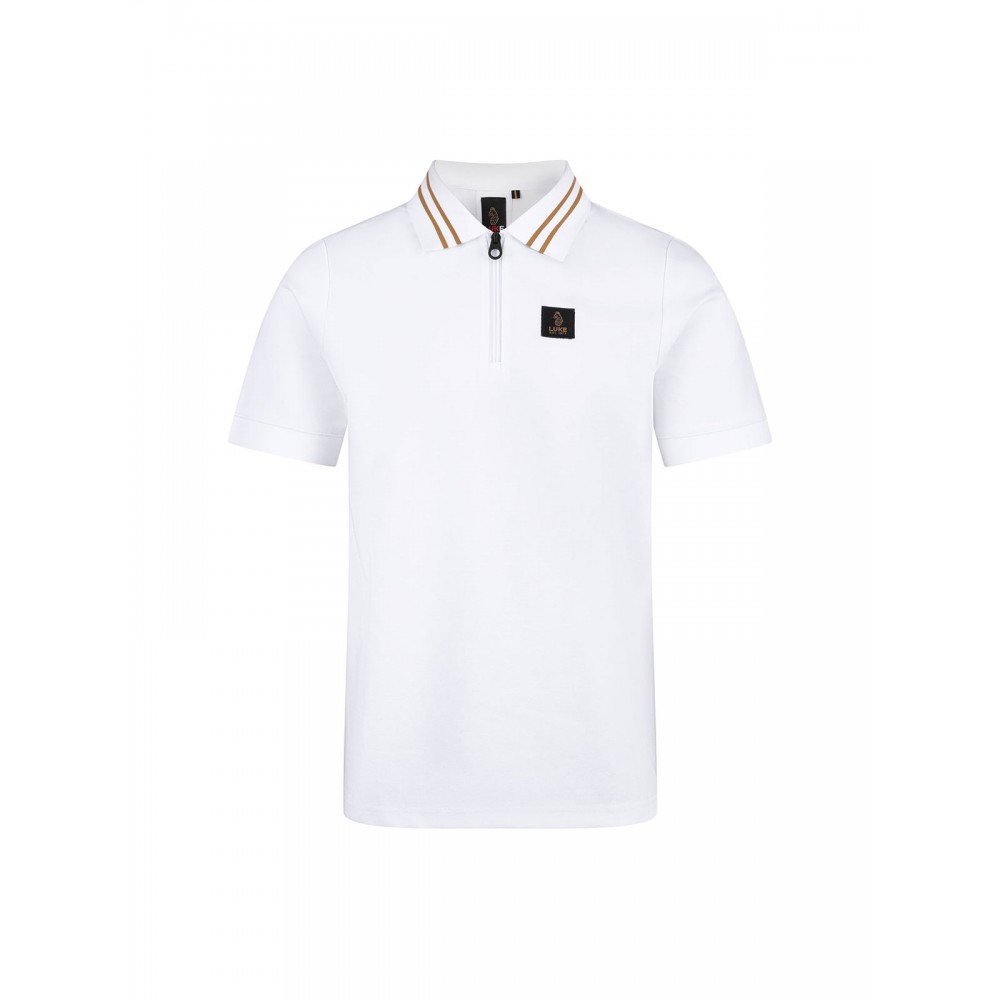 Luke 1977 Throop Zip Polo - White
