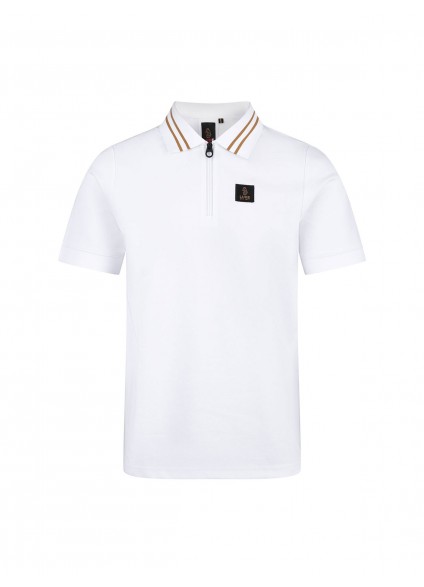 Luke 1977 Throop Zip Polo - White