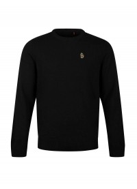 Luke 1977 Gerard 3 Crew Neck Knitted Jumper - Black Luke 1977 Gerard 3 Crew Neck Knitted Jumper - Black