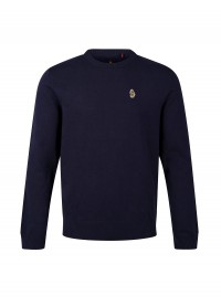 Luke 1977 Gerard 3 Crew Neck Knitted Jumper - Dark Navy