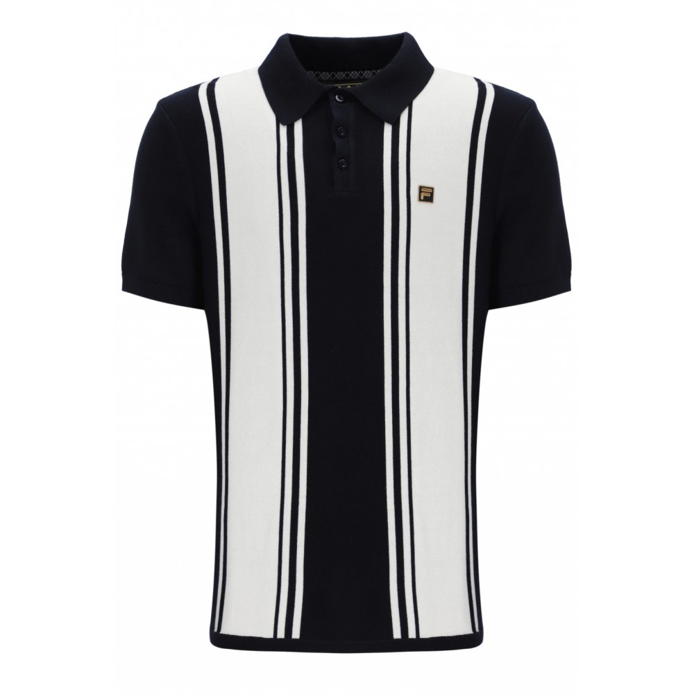FILA BUDDY BOWLING STYLE KNITTED POLO - BLACK