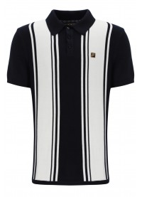 FILA BUDDY BOWLING STYLE KNITTED POLO - BLACK