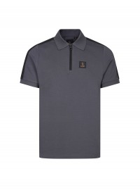 Luke 1977 Caltech 1000 Pique Zip Neck Polo Shirt - Charcoal Luke 1977 Caltech 1000 Pique Zip Neck Polo Shirt - Charcoal