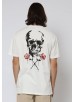 Religion Skull Stencil Graphic T-shirt - Off White