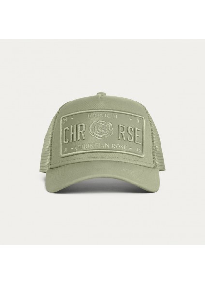 Christian Rose Vinyl Plate Cap - Pistachio