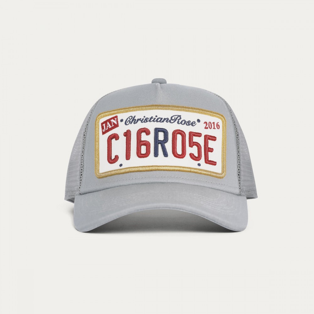 Christian Rose Private Plate Cap - Stone   Grey   /   Gold