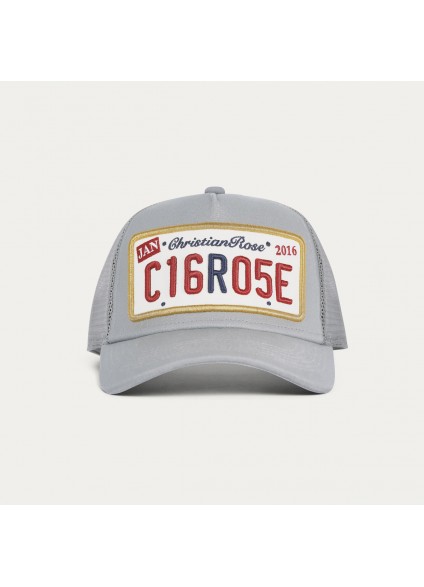 Christian Rose Private Plate Cap - Stone   Grey   /   Gold