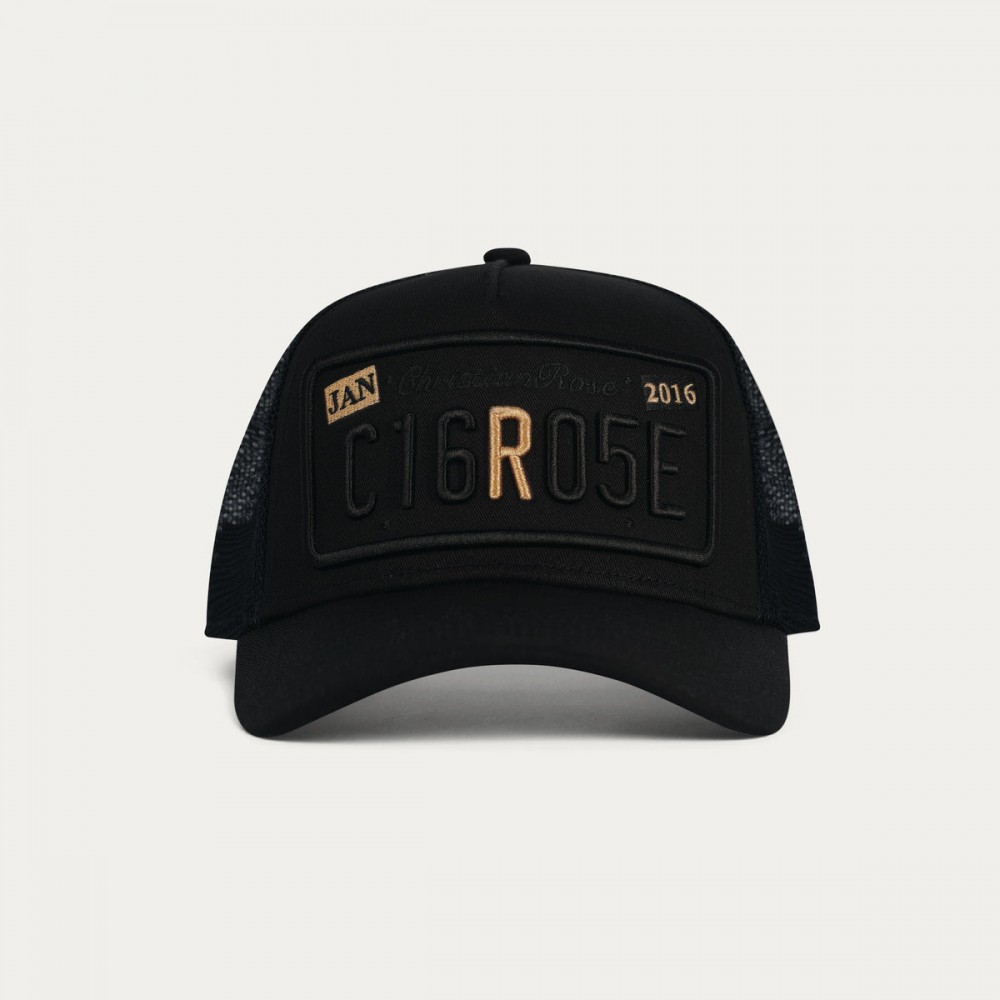 Christian Rose R Two Tone Cap - Black / Gold