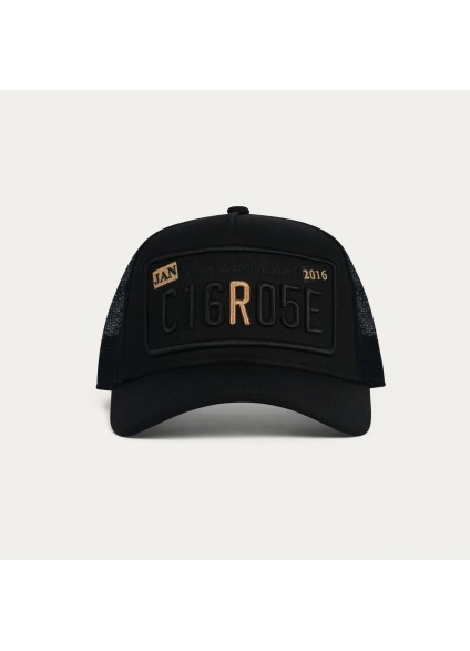 Christian Rose R Two Tone Cap - Black / Gold Christian Rose R Two Tone Cap - Black / Gold