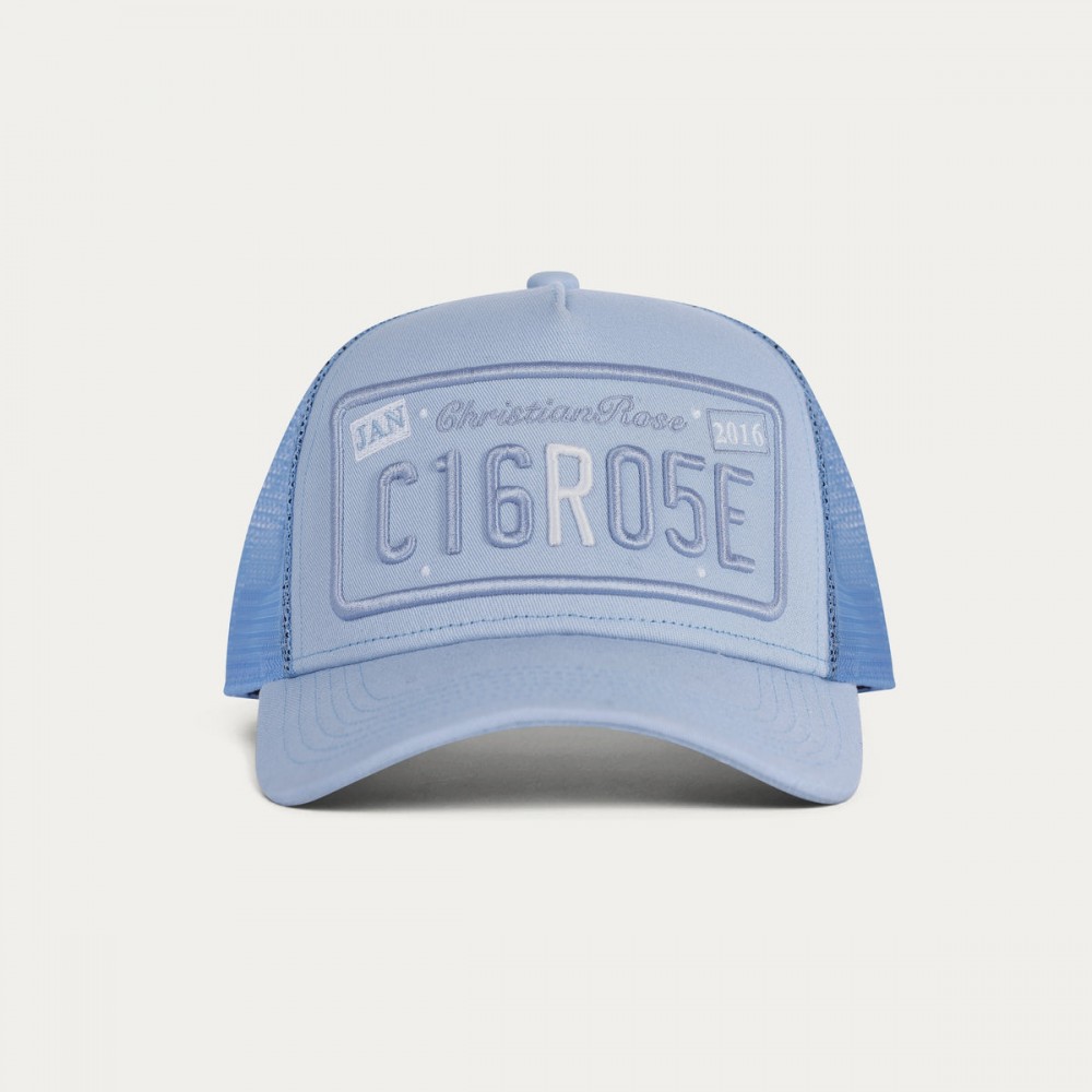 Christian Rose R Two Tone Cap - Sky Blue