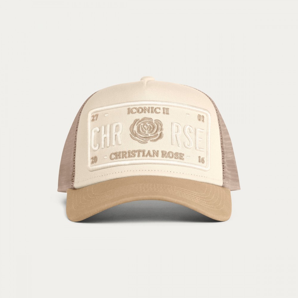 Christian Rose Iconic II Cap - Off   White   /   Sand