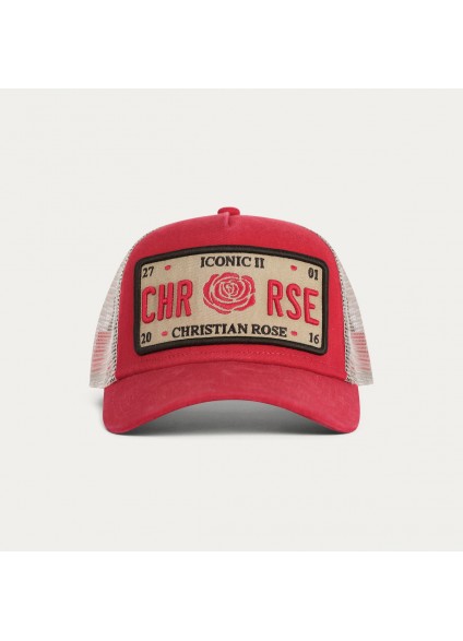 Christian Rose Washed Iconic II Cap - Red