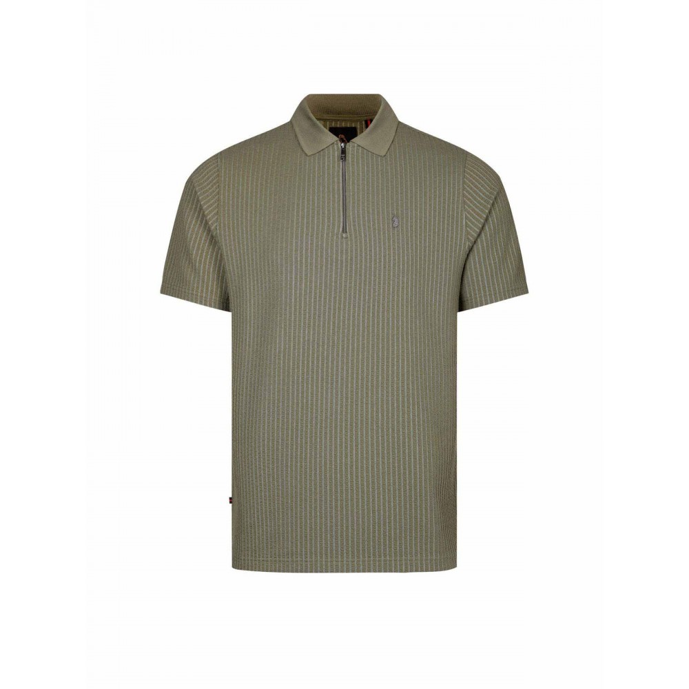 Luke 1977 Waffle On 1000 Zip Polo - Clover Green
