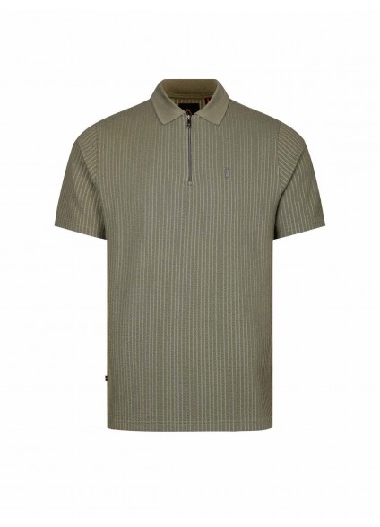 Luke 1977 Waffle On 1000 Zip Polo - Clover Green Luke 1977 Waffle On 1000 Zip Polo - Clover Green