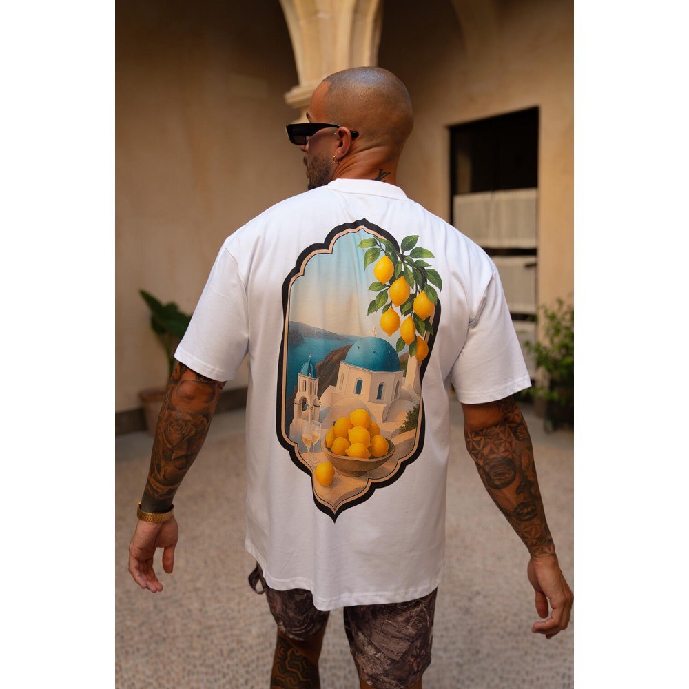Sinners Attire Santorini T-shirt - White