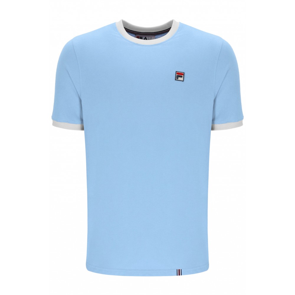 FILA MARCONI ESSENTIAL RINGER T-SHIRT - FROZEN FJORD / WHITE