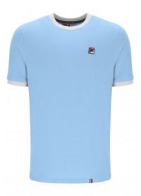 FILA MARCONI ESSENTIAL RINGER T-SHIRT - FROZEN FJORD / WHITE