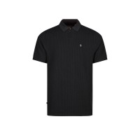 Luke 1977 Waffle On 1000 Zip Polo - Black