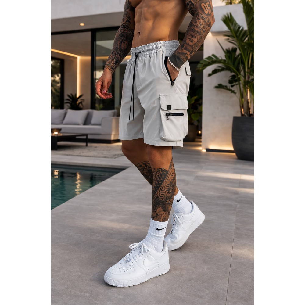 Sinners Attire Raptor Cargo Shorts - Grey