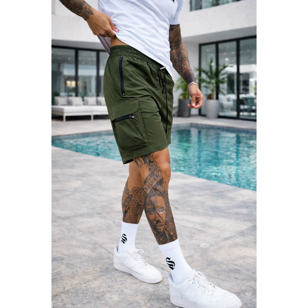 Sinners Attire Raptor Cargo Shorts - Khaki