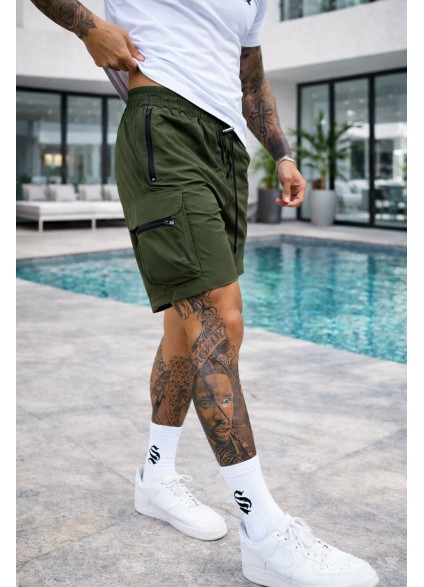 Sinners Attire Raptor Cargo Shorts - Khaki