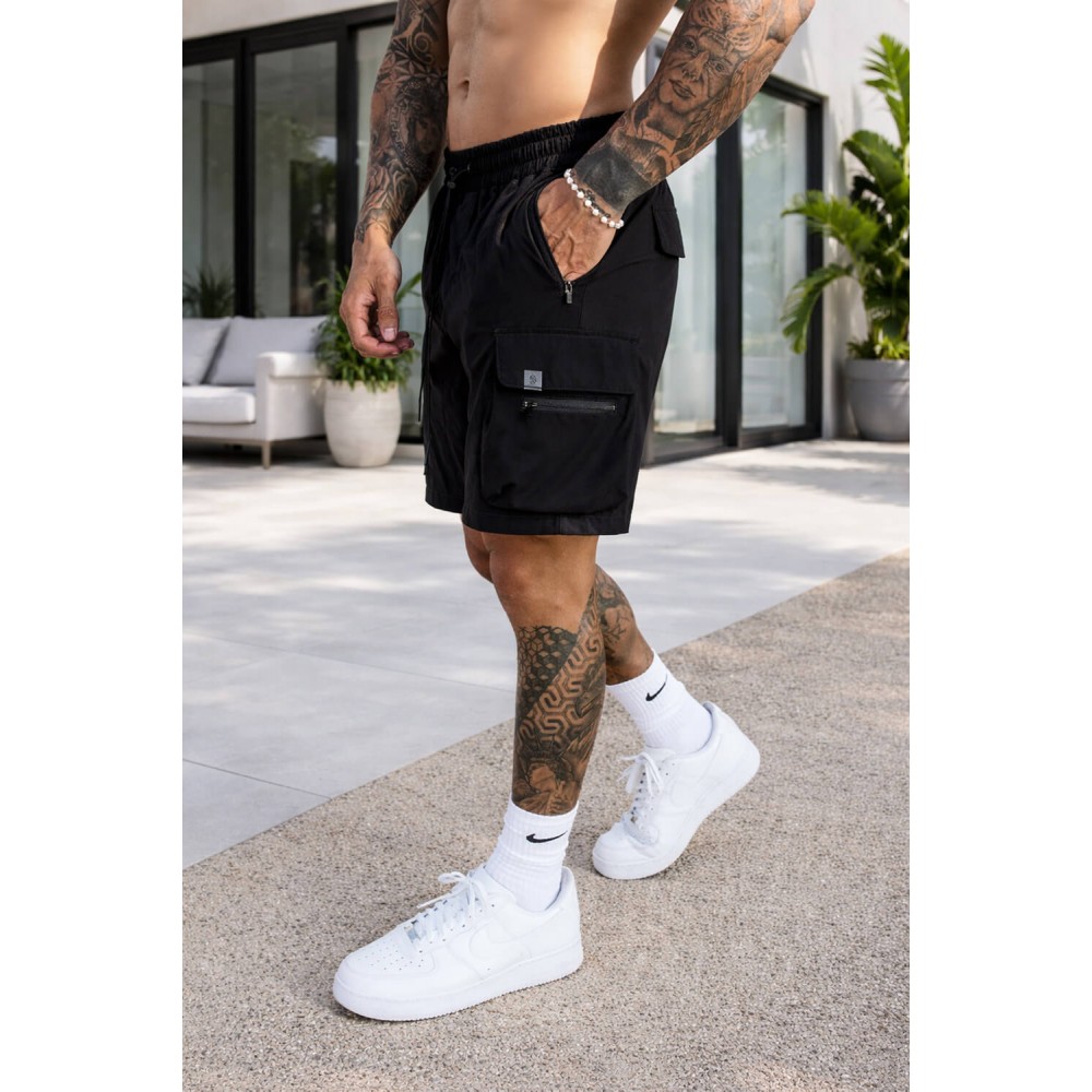 Sinners Attire Raptor Cargo Shorts - Black