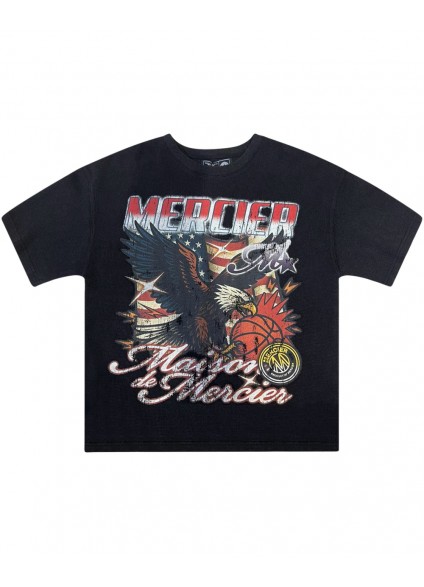 Mercier Eagle Waffle T-Shirt - Black