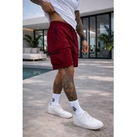 Sinners Attire Raptor Cargo Shorts - Burgundy