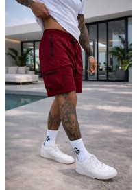 Sinners Attire Raptor Cargo Shorts - Burgundy Sinners Attire Raptor Cargo Shorts - Burgundy