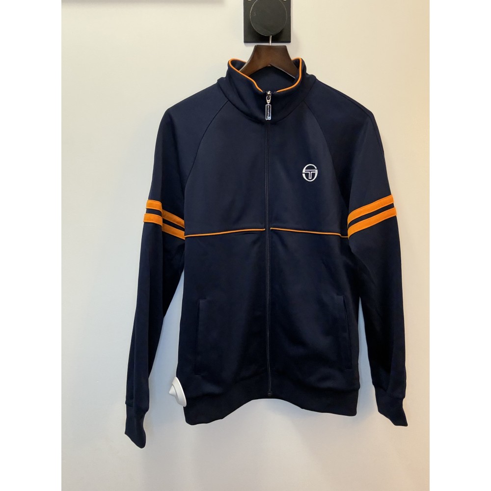 Sergio Tacchini Orion Track Top - Maritime Blue / Orange Pepper