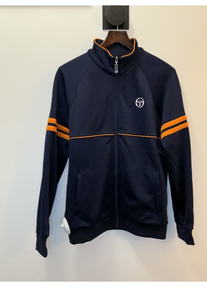 Sergio Tacchini Orion Track Top - Maritime Blue / Orange Pepper