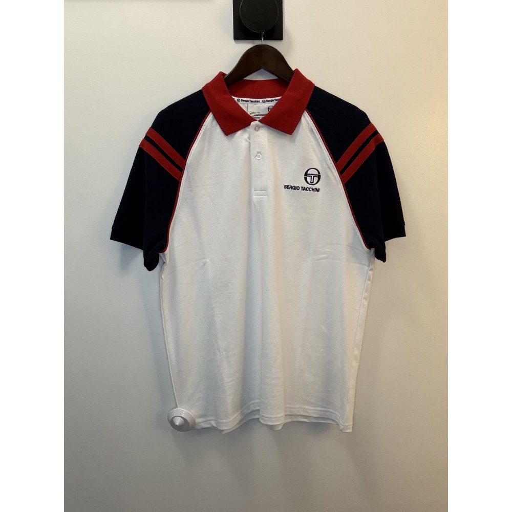 Sergio Tacchini Cortona Polo - White / Maritime Blue