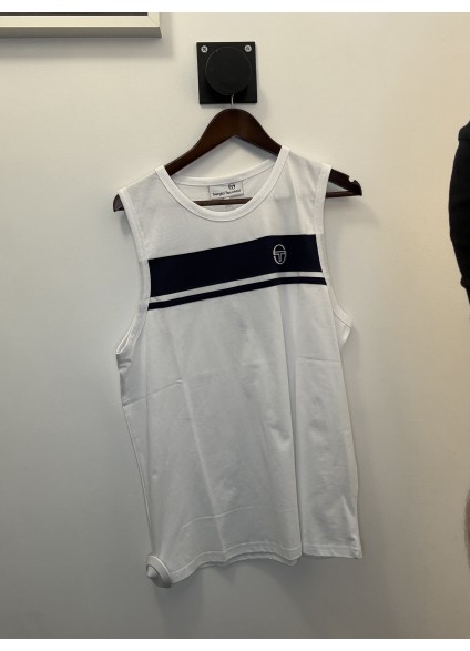 Sergio Tacchini Damarindo Vest - White / Maritime Blue