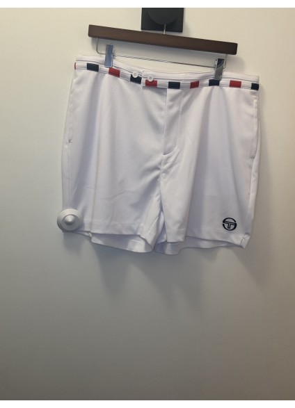 Sergio Tacchini Cielo Tennis Shorts - White / Maritime Blue / Adrenaline Rush Sergio Tacchini Cielo Tennis Shorts - White / Maritime Blue / Adrenaline Rush
