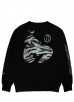 MONEY WOODLAND CAMO FILL CREW - BLACK