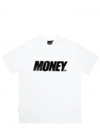 MONEY VELOUR APPLIQUE TEE - WHITE