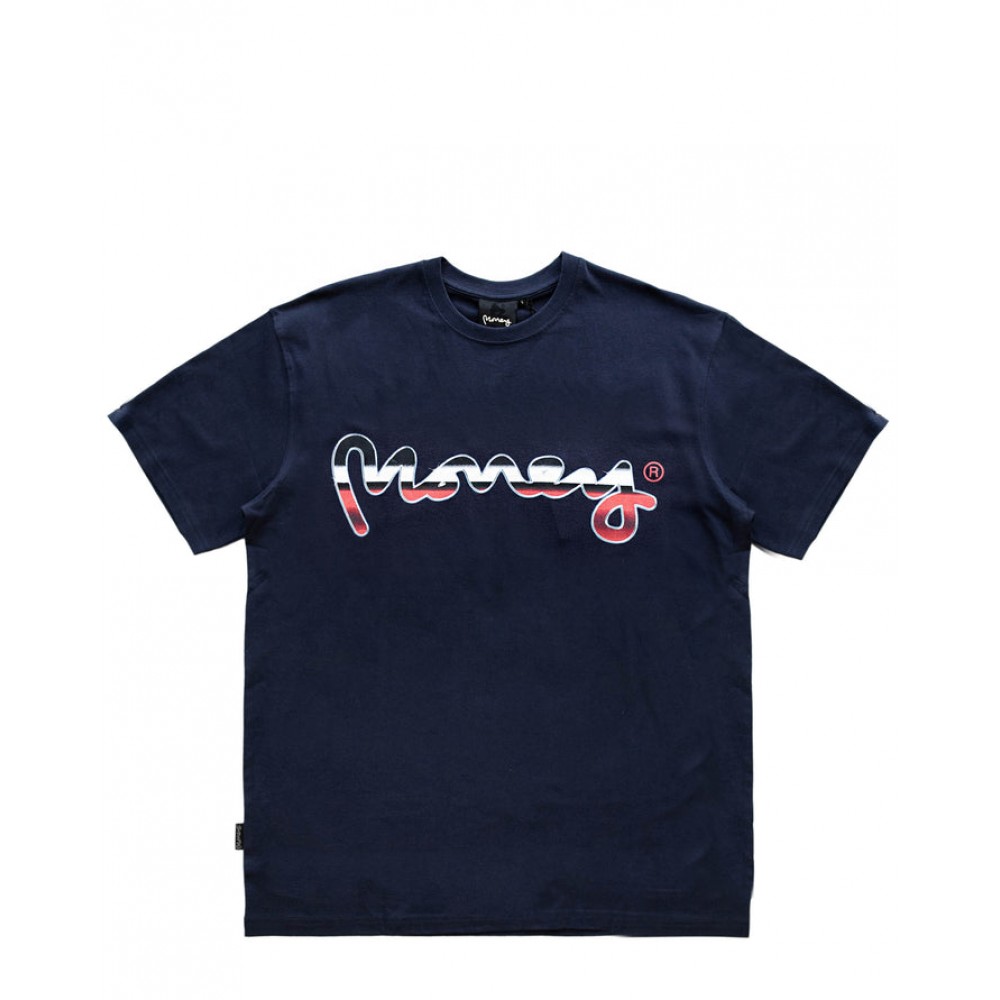 MONEY SIG APE CHROME TEE - NAVY