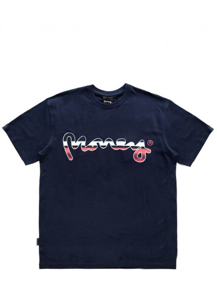 MONEY SIG APE CHROME TEE - NAVY