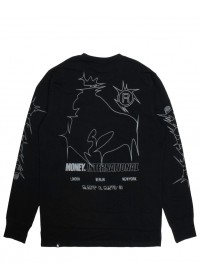 MONEY SIG APE BARB LS TEE - BLACK