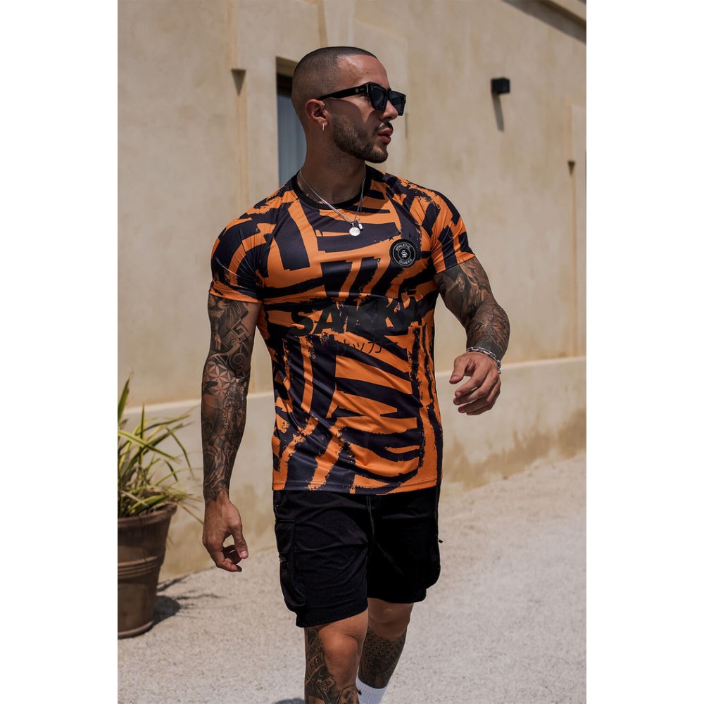 Sinners Attire Sakka Football Tee - Orange