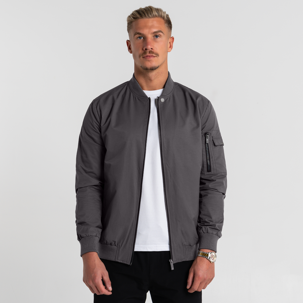 Bee Inspired Neves Bomber Jacket - Zinc