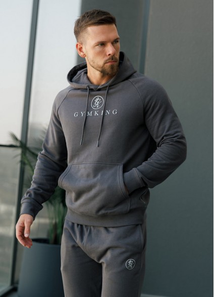 Gym King Pro Logo Hood - Onyx Grey