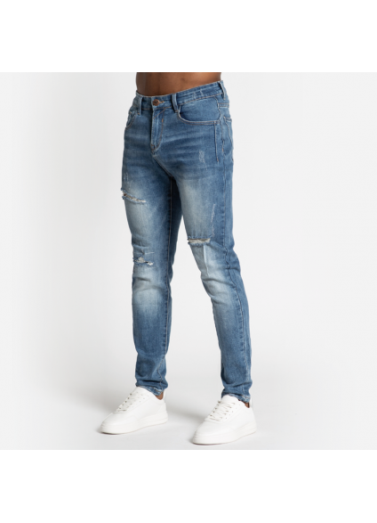 Bee Inspired Alvaro Relaxed Fit Jeans - Mid Blue