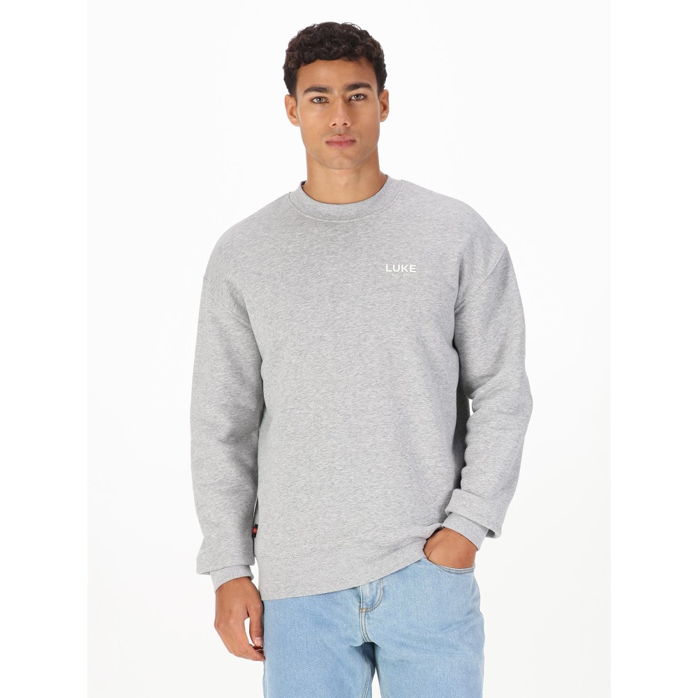 Luke 1977 Exceptional Relaxed Fit Sweatshirt - Mid Marl Grey