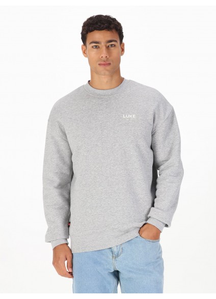 Luke 1977 Exceptional Relaxed Fit Sweatshirt - Mid Marl Grey