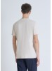 ANTONY MORATO T-SHIRT REGULAR FIT IN JERSEY COTTON WITH FOAM LOGO PRINT - PAPER COLOURWAY