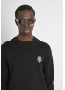 ANTONY MORATO SLIM FIT COTTON BLEND SWEATSHIRT WITH RUBBERISED TIGER PRINT - BLACK COLOURWAY