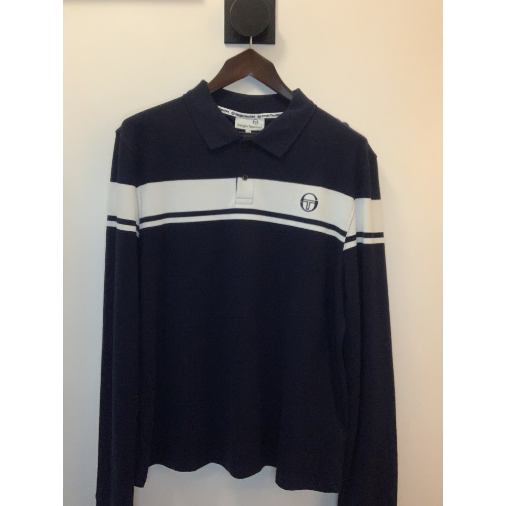 Sergio Tacchini Youngline LS Polo Shirt - Maritime Blue