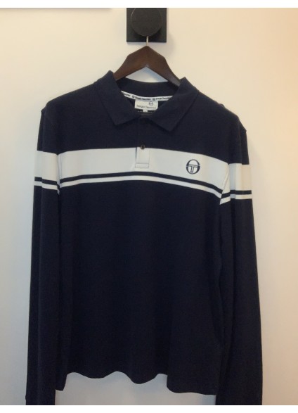 Sergio Tacchini Youngline LS Polo Shirt - Maritime Blue