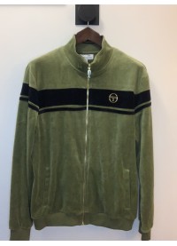 Sergio Tacchini Dararindo Velour Track Top - Sphagnum